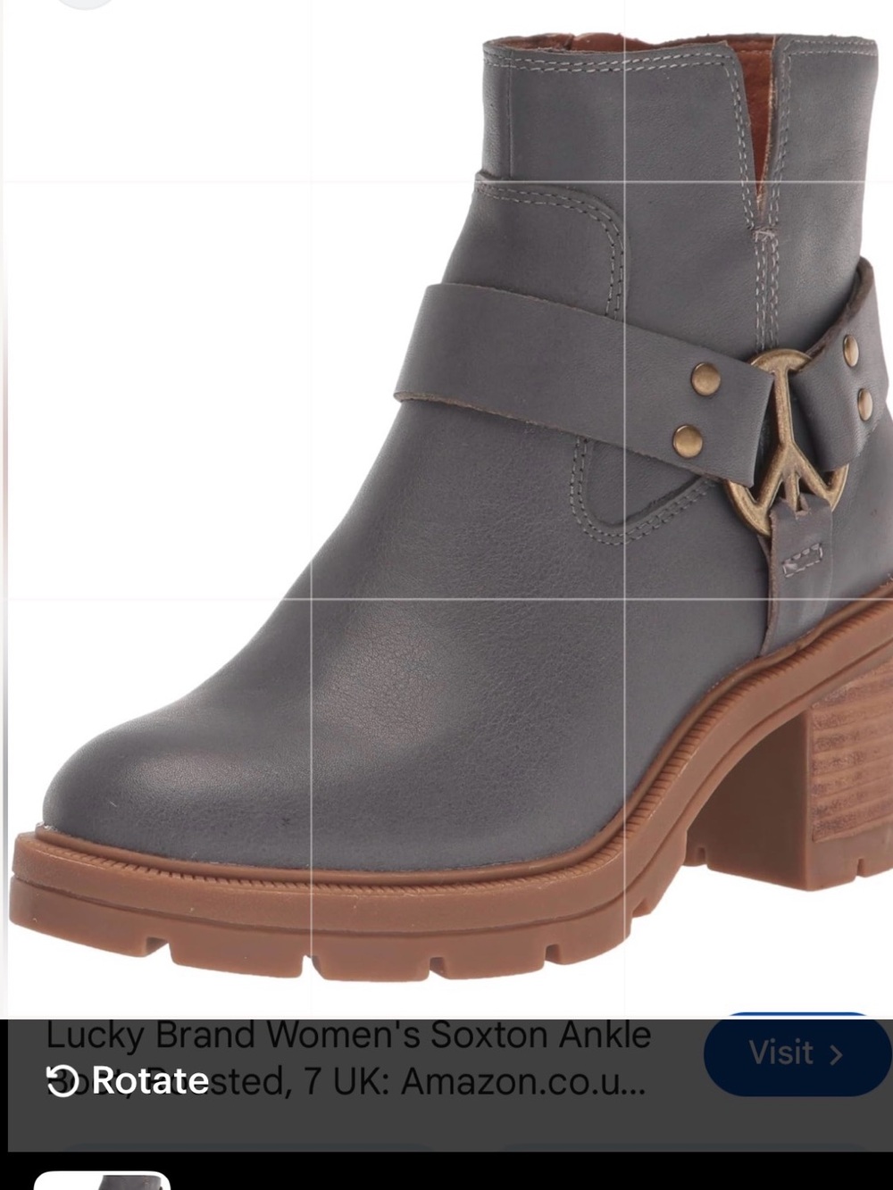 Lucky Brand ankle boot, LK Stockton color:Castle rock/gray